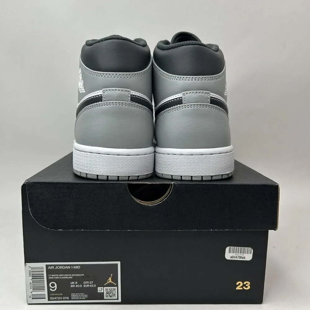 Nike Air Jordan 1 Mid “Light Smoke Grey/Anthracite” 2023 - Picture 4 of 5